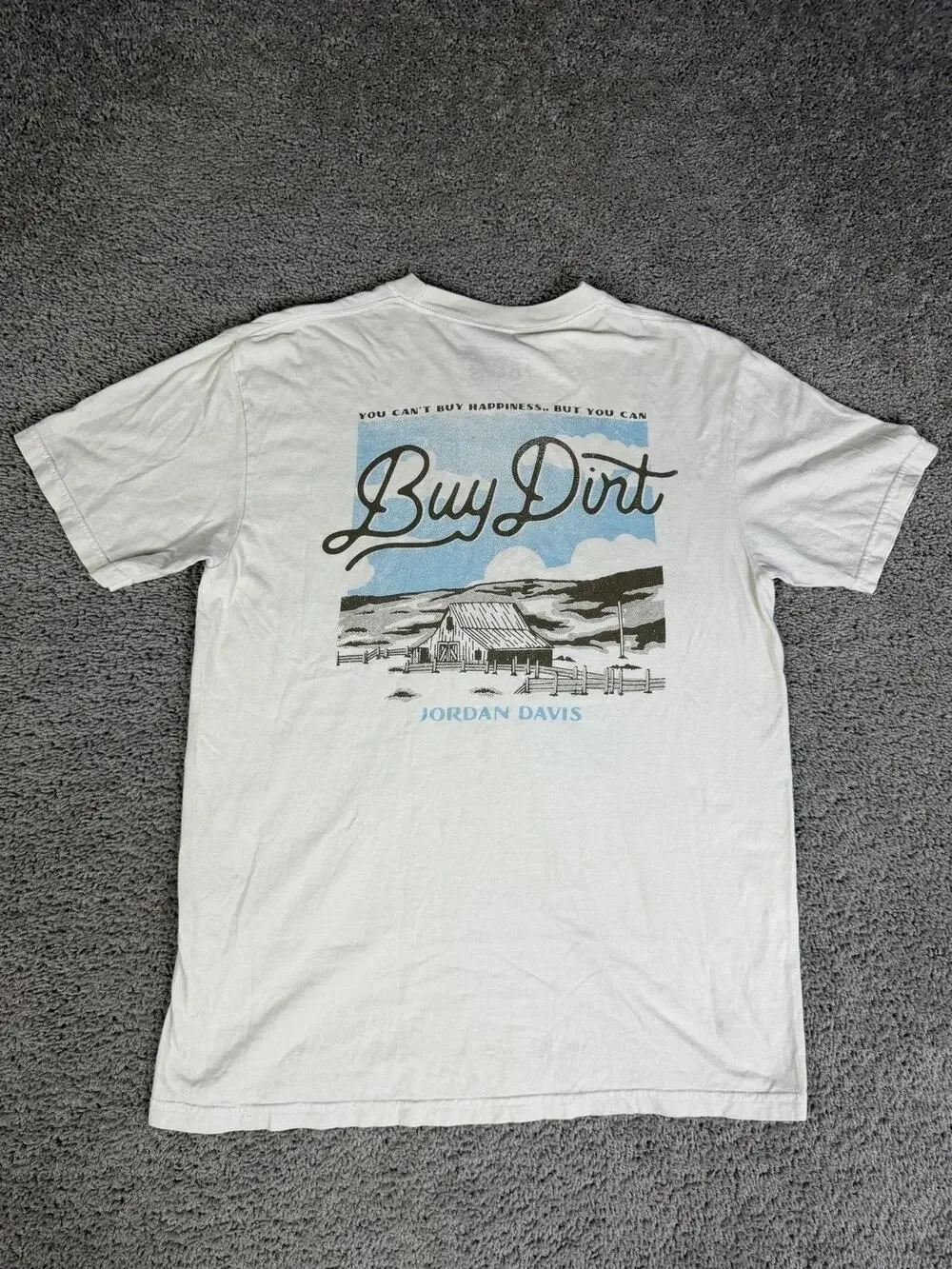 Jordan Davis Shirt Mens L White Buy Dirt Graphic Crew Neck Cotton Tagless